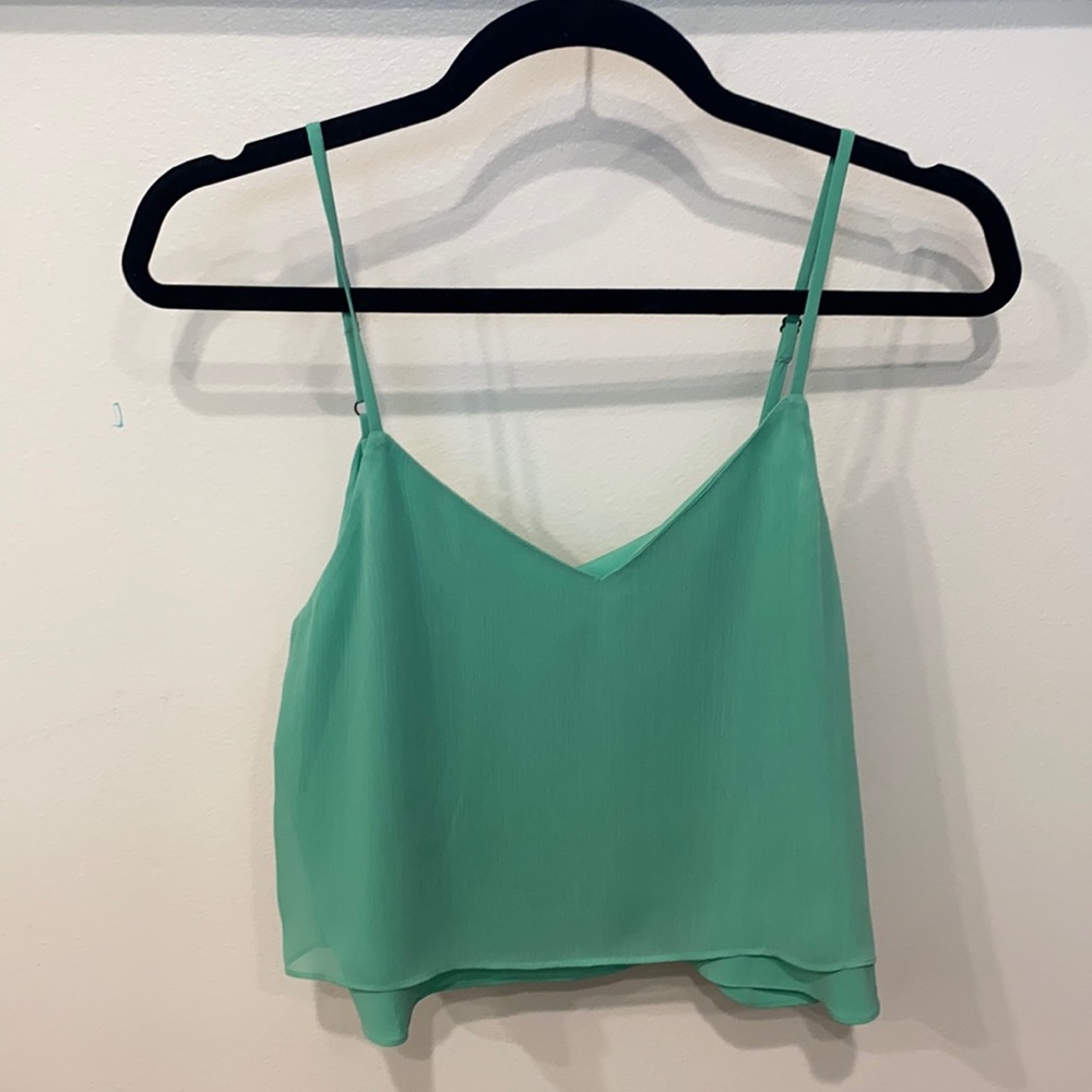 Alice & Olivia Mint Green Crop Top